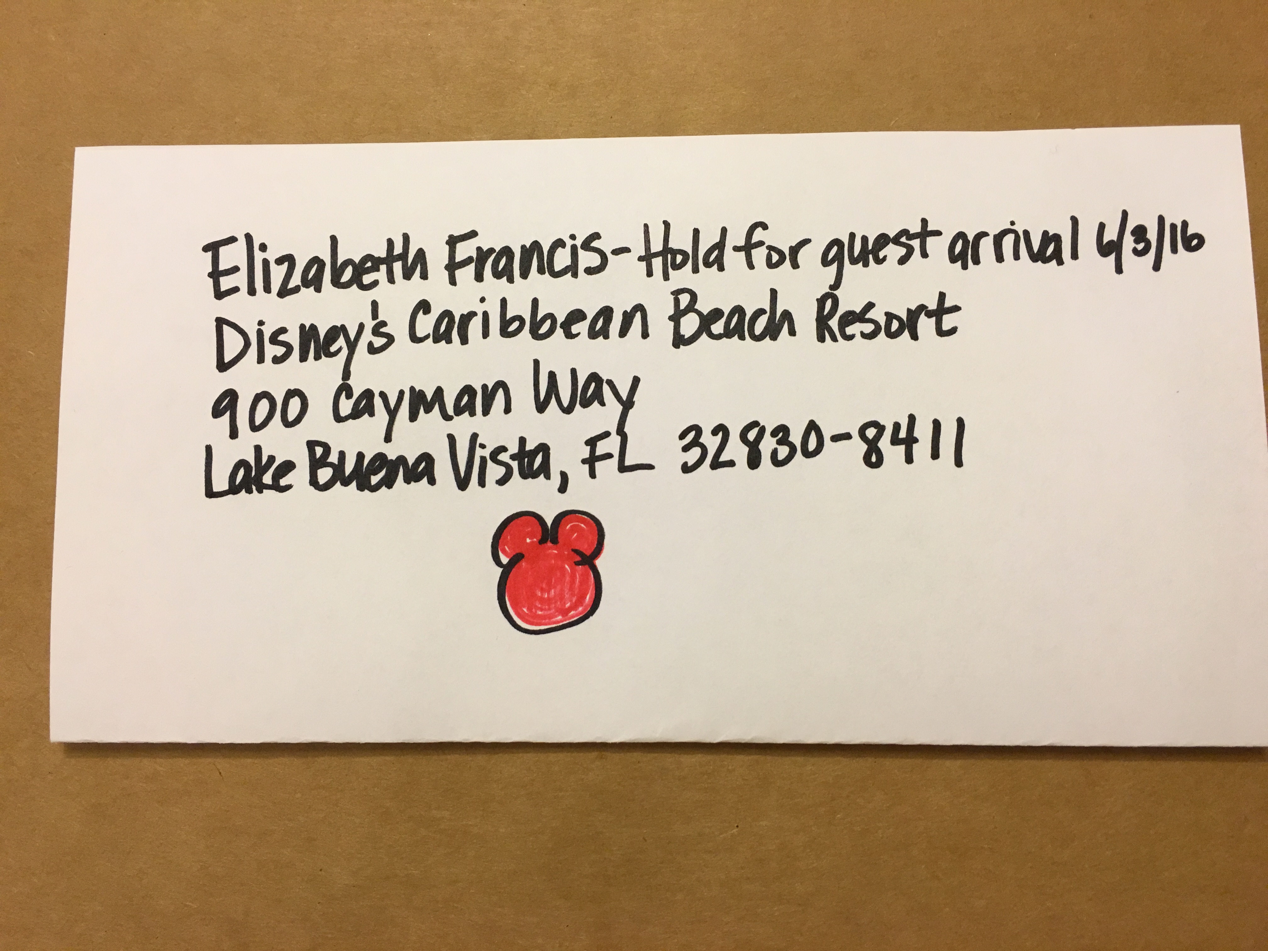 Shipping a package to your Disney Resort