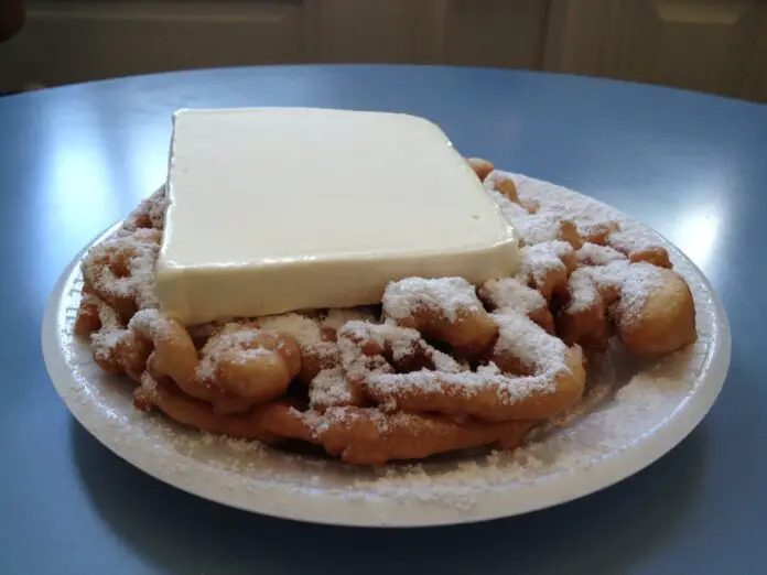 Funnel Cake With Ice Cream