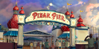 Pixar Pier marquee
