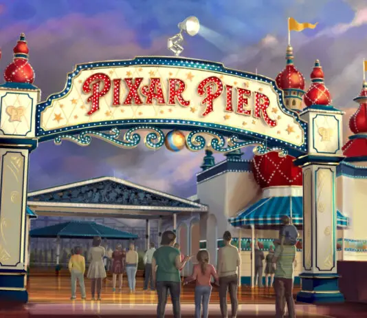 Pixar Pier marquee