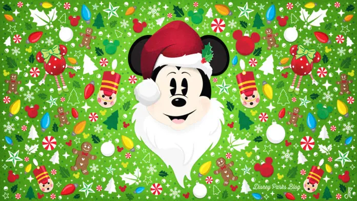 Wallpaper Santa Mickey