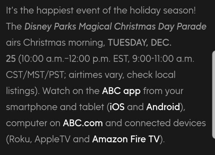 No Cable? No problem! STREAM the Disney Parks Magical Christmas Parade 1