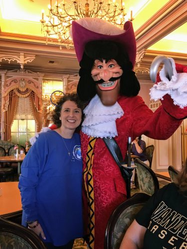 Captain Hook character meet-n-greet Plaza Inn Disneyland