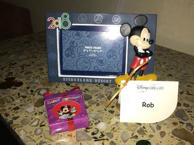 Gifts from in room celebration
