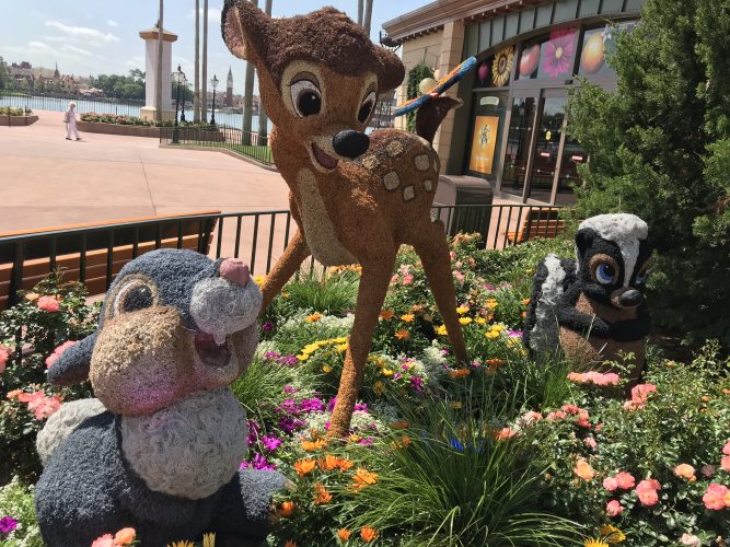 Topiary with Bambi, Thumper, & Flower