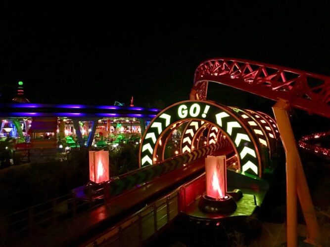 Slinky Dog Dash Hollywood Studios Night