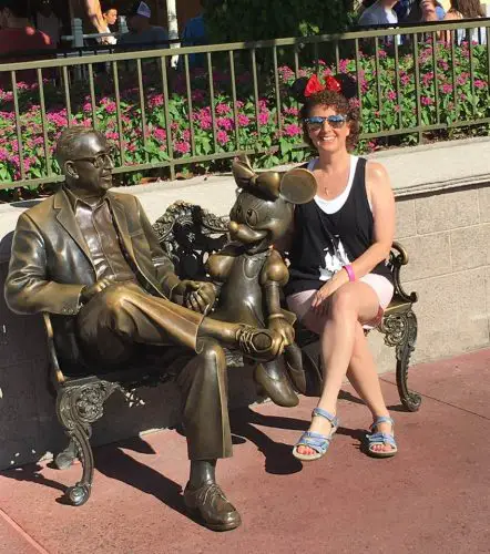 Relaxing with Roy Disney and Minnie Mouse