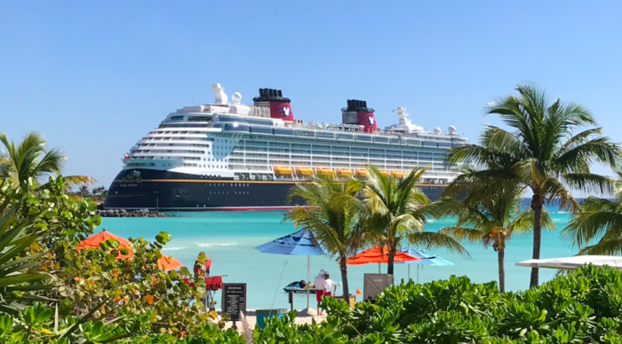 Disney Cruise ship in Castaway Cay