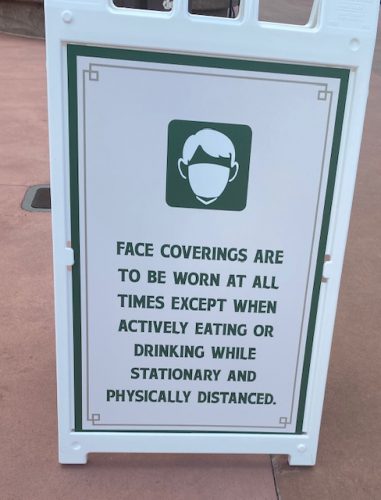 face covering sign