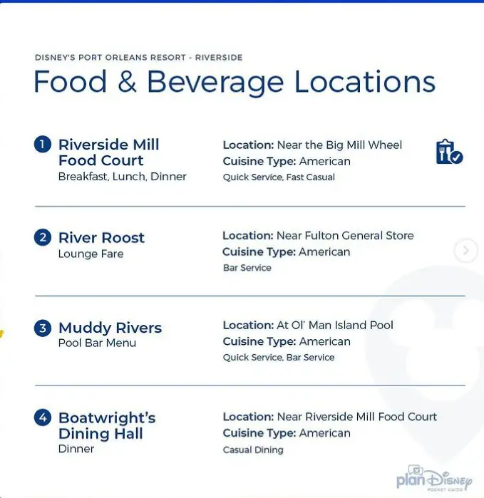 Disney’s Port Orleans Resort – Riverside planDisney Pocket Guide 2