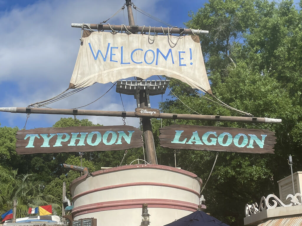 Walt Disney World Ticket Typhoon Lagoon Sign