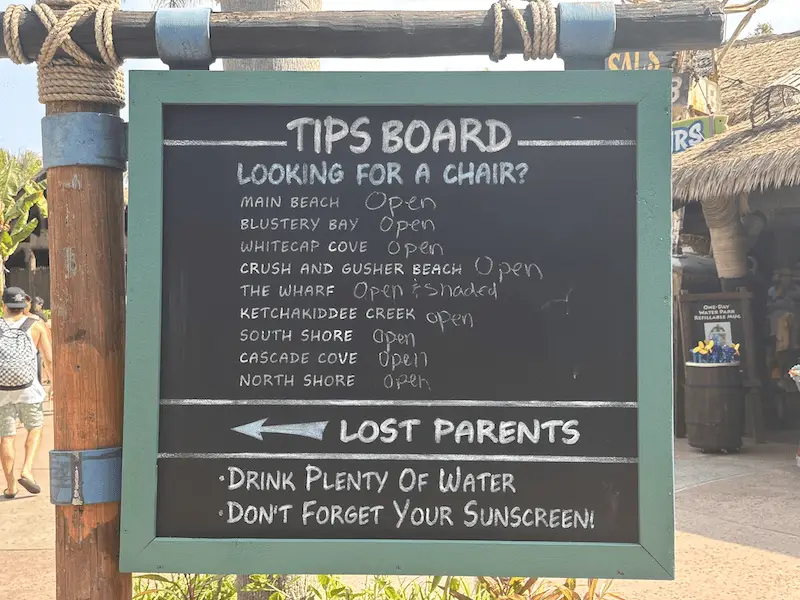typhoon lagoon tips board