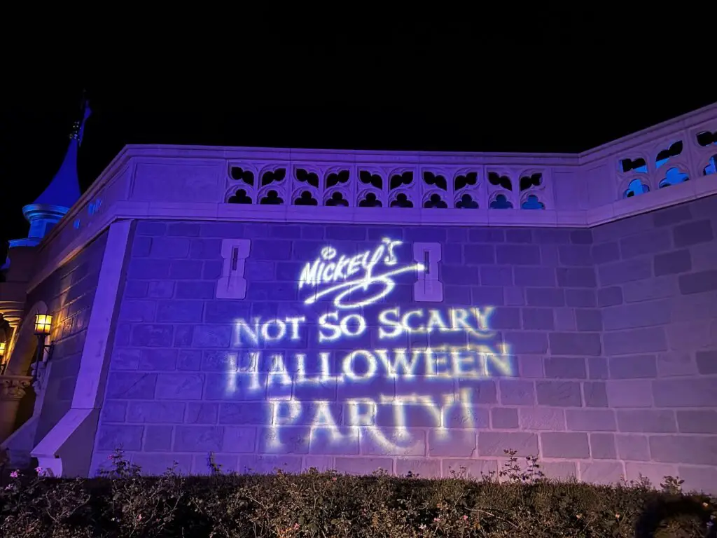mickey not-so-scary Halloween party sign