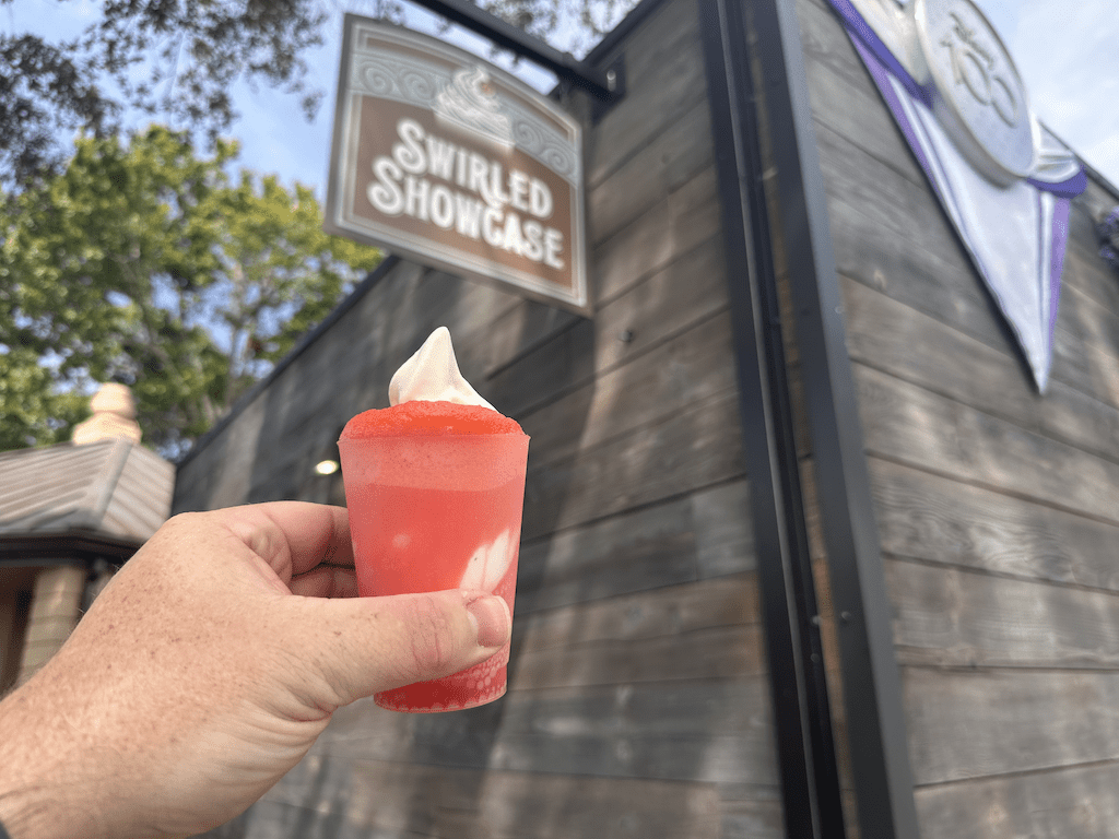 swirled showcase cream soda float