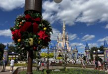 Magic Kingdom Christmas Wreath