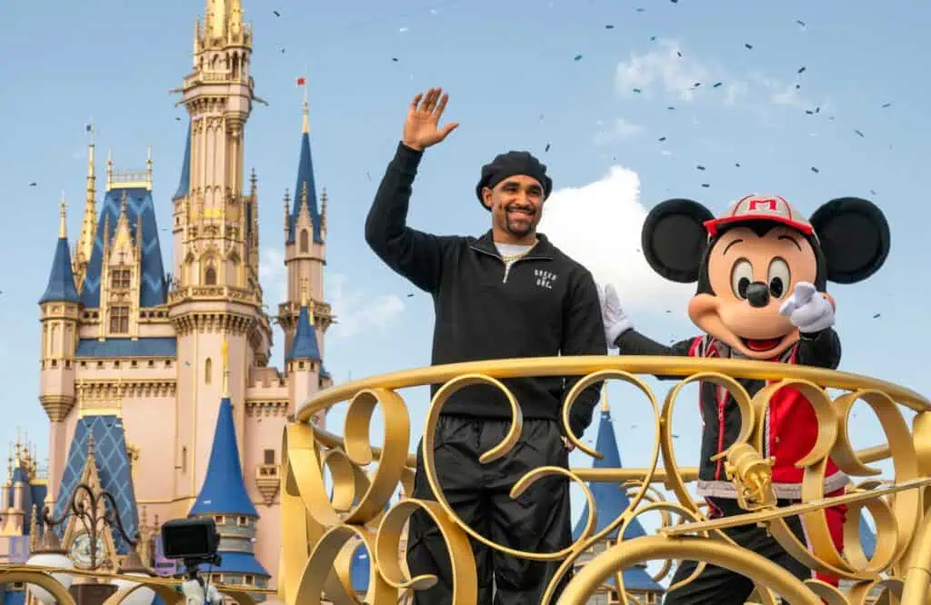 Jalen Hurts Celebrates Super Bowl Win at Walt Disney World cover