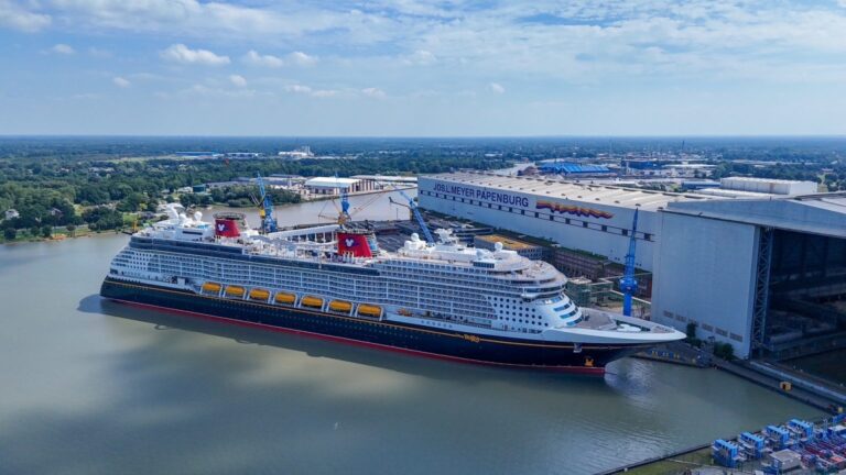First Look: Disney Destiny Floats Out of the Shipyard